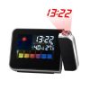 Multifunctional Digital Color LCD Display LED Projection Alarm Clock with Weather Station / Temperature / Humidity / Calendar (Black)
