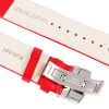 Kakapi for Apple Watch 42mm Subtle Texture Double Buckle Genuine Leather Watch Band with Connector (Red) - Image 7