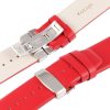 Kakapi for Apple Watch 42mm Subtle Texture Double Buckle Genuine Leather Watch Band with Connector (Red) - Image 8