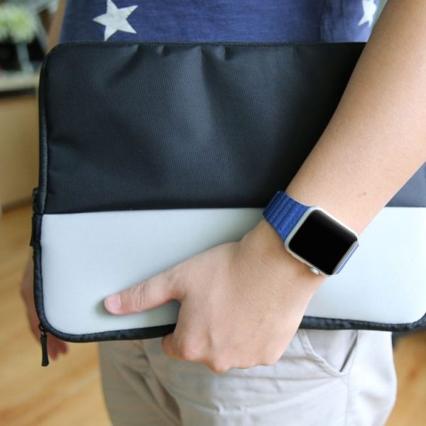 Baseus for Apple Watch 42mm Back Series Magnetic Closure Clasp PU Leather Watchband (Blue) - Image 13