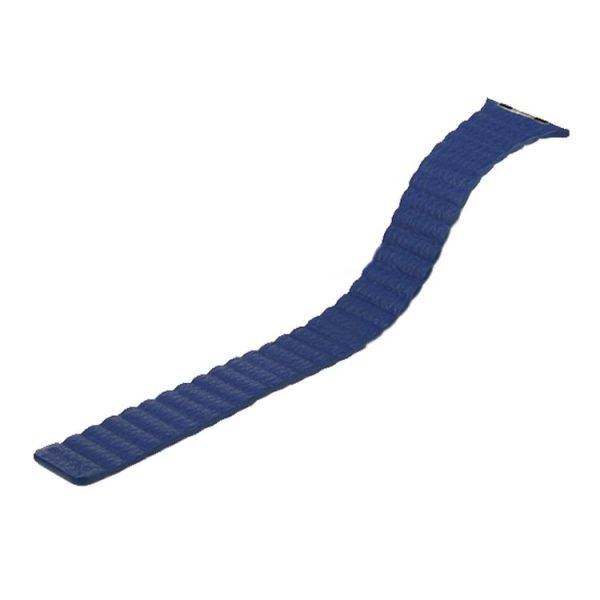 Baseus for Apple Watch 42mm Back Series Magnetic Closure Clasp PU Leather Watchband (Blue) - Image 2