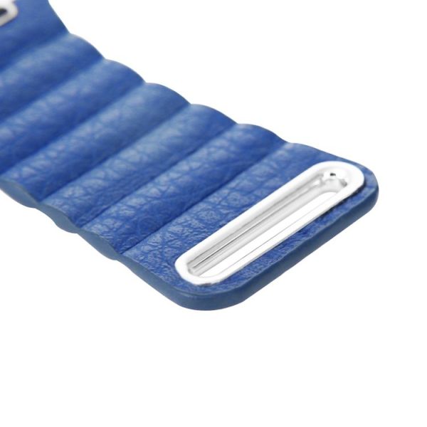 Baseus for Apple Watch 42mm Back Series Magnetic Closure Clasp PU Leather Watchband (Blue) - Image 8