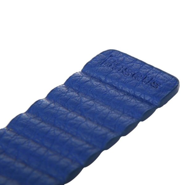 Baseus for Apple Watch 42mm Back Series Magnetic Closure Clasp PU Leather Watchband (Blue) - Image 9