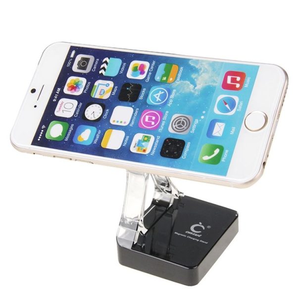 Plastic Charger Holder for Apple Watch 38mm & 42mm, Stand for iPhone 6s & 6s Plus, iPhone 6 & 6 Plus, iPhone 5 & 5S, Galaxy S6 / S5, HTC, Nokia, Sony (Black) - Image 10
