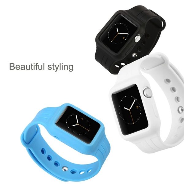 Baseus for Apple Watch Sport 42mm Fresh Color Plus Series Soft TPU Watchband Protective Case (White) - Image 8