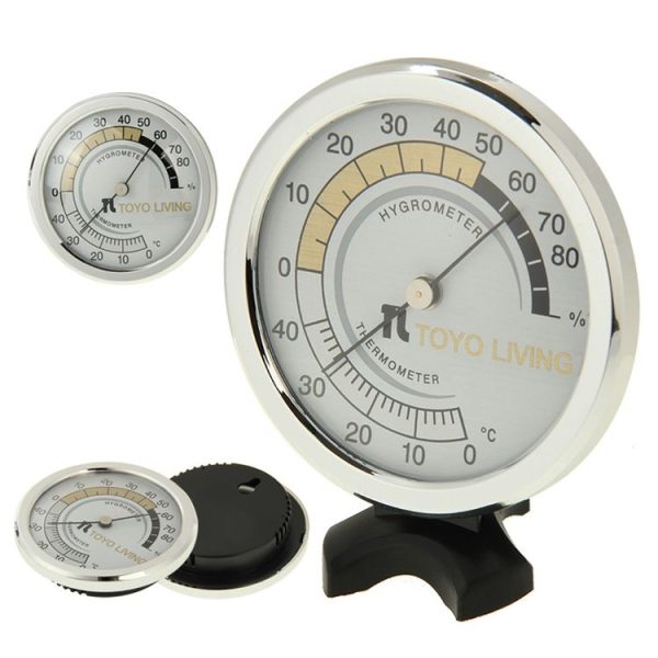 Indoor Thermometer and Hygrometer (TH123) (Silver)