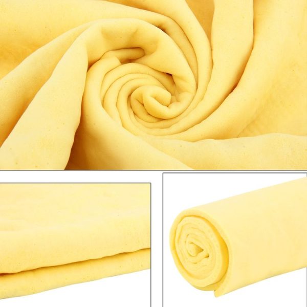KANEED Synthetic Chamois Drying Towel Super Absorbent PVA Shammy Cloth for Fast Drying of Car, Size: 43 x 32 x 0.2cm (Yellow) - Image 4