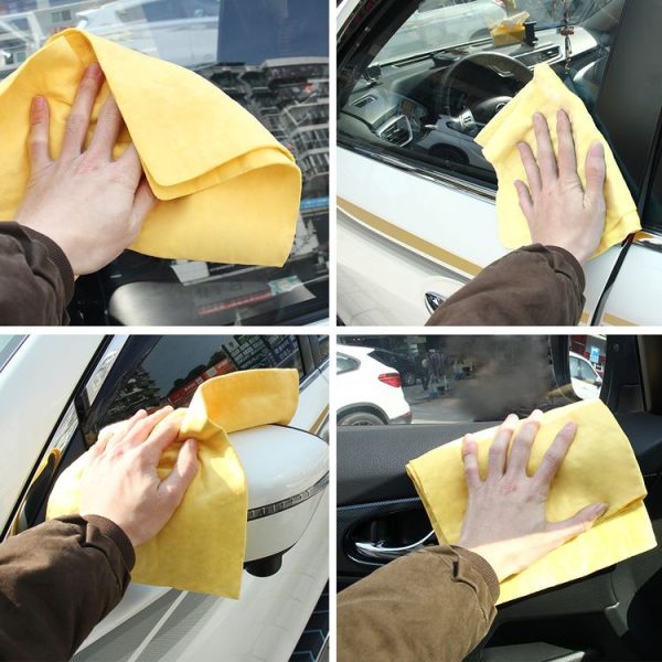 KANEED Synthetic Chamois Drying Towel Super Absorbent PVA Shammy Cloth for Fast Drying of Car, Size: 43 x 32 x 0.2cm (Yellow) - Image 7