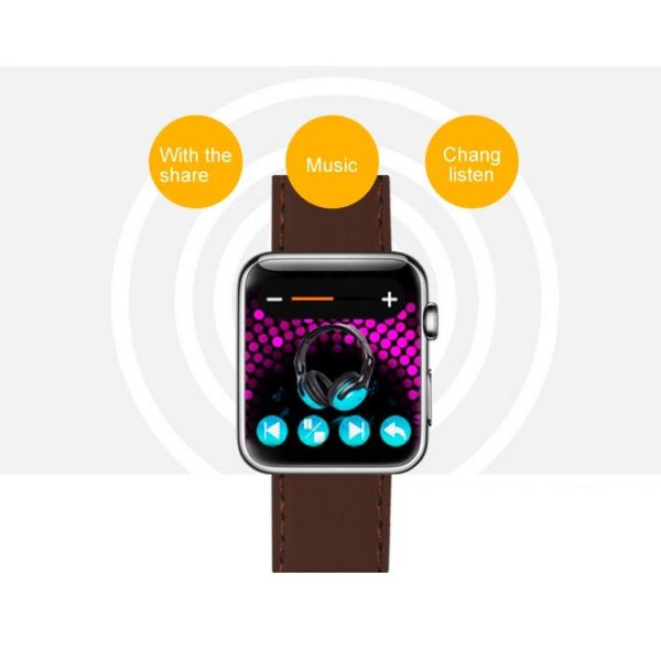 Atongm AW08 1.44 Inch Capacitive Screen Bluetooth V4.1 Smart Watch, Support Pedometer / Phonebook / Dialer / Notifier / Anti-lost (Brown) - Image 10