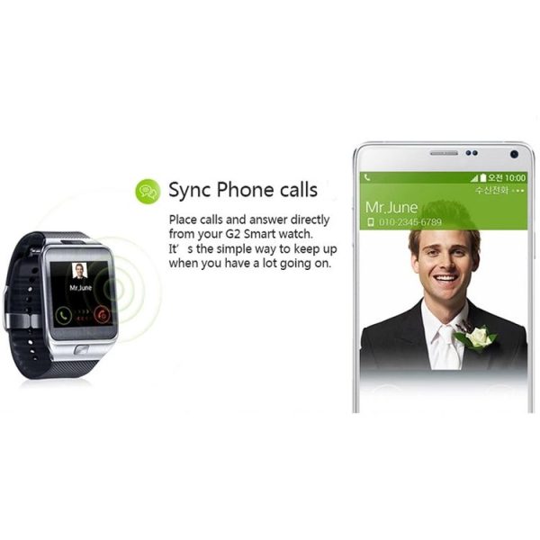 NO.1 G2, 1.54 inch Waterproof TFT Screen Smartwatch with Plastic Brand for Smartphone, Bluetooth 4.0 / 2.0MP Camera / Heart Rate Sensor / Pedometer / Remote-control (Silver) - Image 14