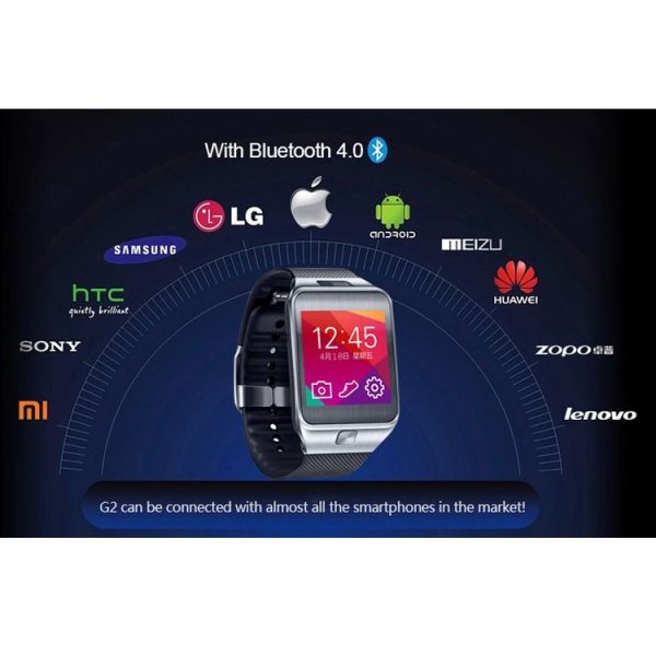 NO.1 G2, 1.54 inch Waterproof TFT Screen Smartwatch with Plastic Brand for Smartphone, Bluetooth 4.0 / 2.0MP Camera / Heart Rate Sensor / Pedometer / Remote-control (Silver) - Image 18