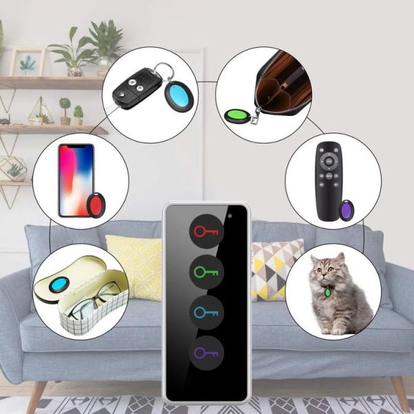 Smart Remote Wireless Key Finder with LED Flashlight, 1 RF Transmitter and 4 Receivers - Image 7