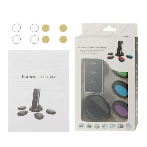 Smart Remote Wireless Key Finder with LED Flashlight, 1 RF Transmitter and 4 Receivers - Image 8