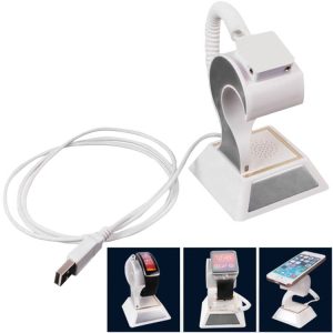 Anti-Theft Security Alarm Charging Display Stand for Watch (White)