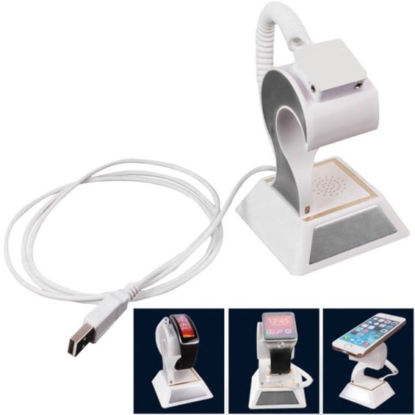 Anti-Theft Security Alarm Charging Display Stand for Watch (White)