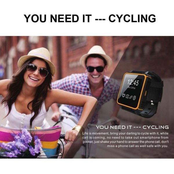 Sultra HRM W08 1.54 inch Tri-proof Smart Watch Phone, Support Bluetooth / Sleep Monitor / Anti-lost / Pedometer / Sedentary Remind / Heart Rate Monitor / Remote Capture / GSM (Black + Orange) - Image 14