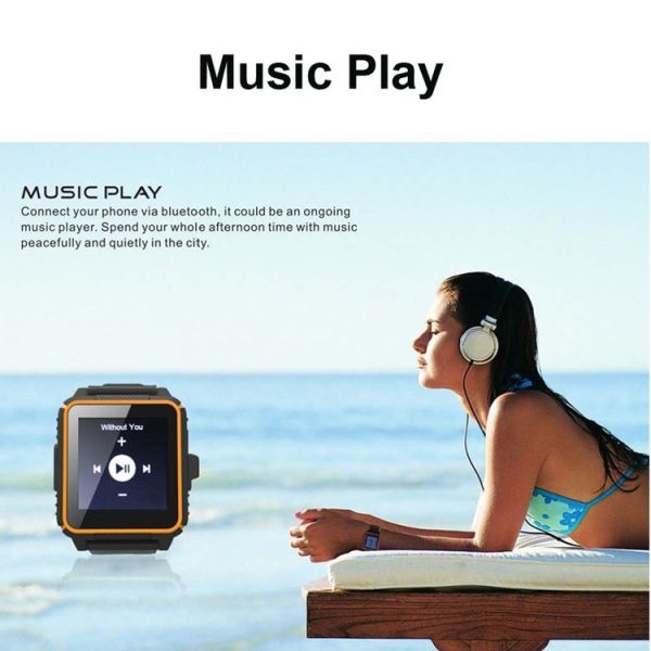 Sultra HRM W08 1.54 inch Tri-proof Smart Watch Phone, Support Bluetooth / Sleep Monitor / Anti-lost / Pedometer / Sedentary Remind / Heart Rate Monitor / Remote Capture / GSM (Black + Orange) - Image 15