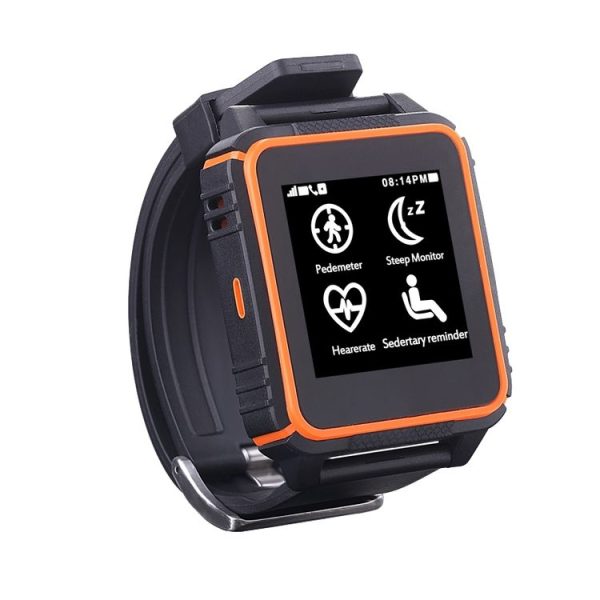 Sultra HRM W08 1.54 inch Tri-proof Smart Watch Phone, Support Bluetooth / Sleep Monitor / Anti-lost / Pedometer / Sedentary Remind / Heart Rate Monitor / Remote Capture / GSM (Black + Orange) - Image 3
