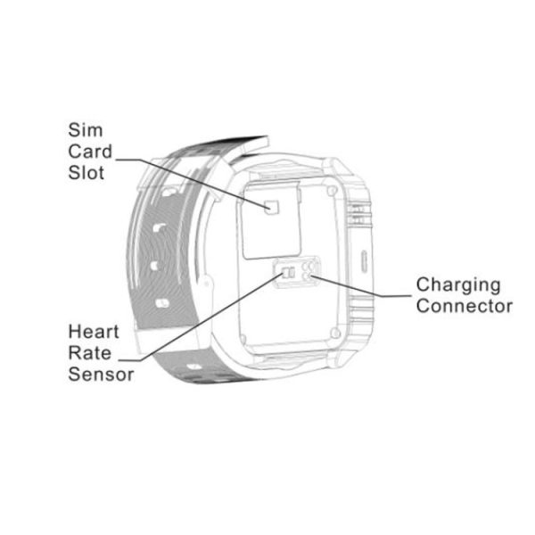 Sultra HRM W08 1.54 inch Tri-proof Smart Watch Phone, Support Bluetooth / Sleep Monitor / Anti-lost / Pedometer / Sedentary Remind / Heart Rate Monitor / Remote Capture / GSM (Black + Orange) - Image 9