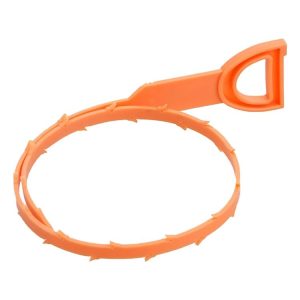Drain & Hair Removal Tool Drain Dredge Pipe Sewer Cleaner Hook (Orange)