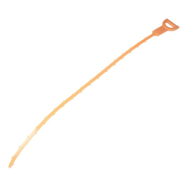 Drain & Hair Removal Tool Drain Dredge Pipe Sewer Cleaner Hook (Orange) - Image 2