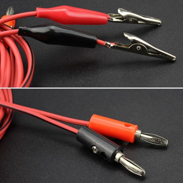 Banana Plug to Alligator Clip Wire Test Cable, Length: 1m - Image 4