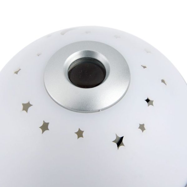 Color Night Light With Projecting Clock (White) - Image 3