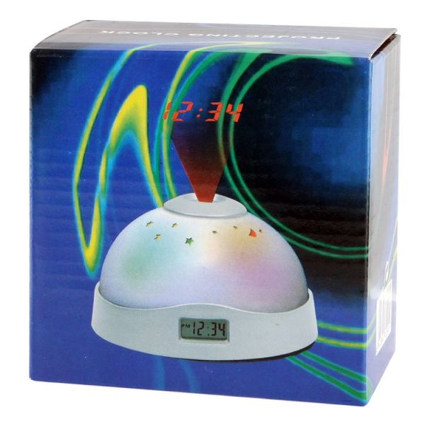 Color Night Light With Projecting Clock (White) - Image 7