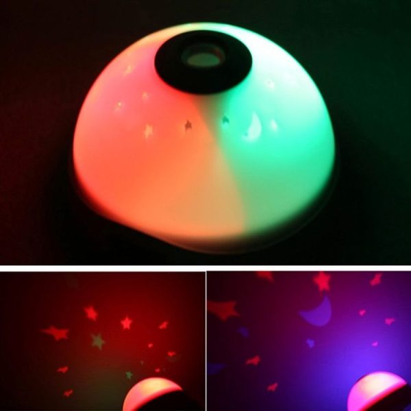 Color Night Light With Projecting Clock (White) - Image 8