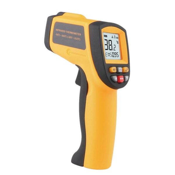 Infrared Thermometer, Temperature Range: -50 - 900 Degrees Celsius (Yellow)