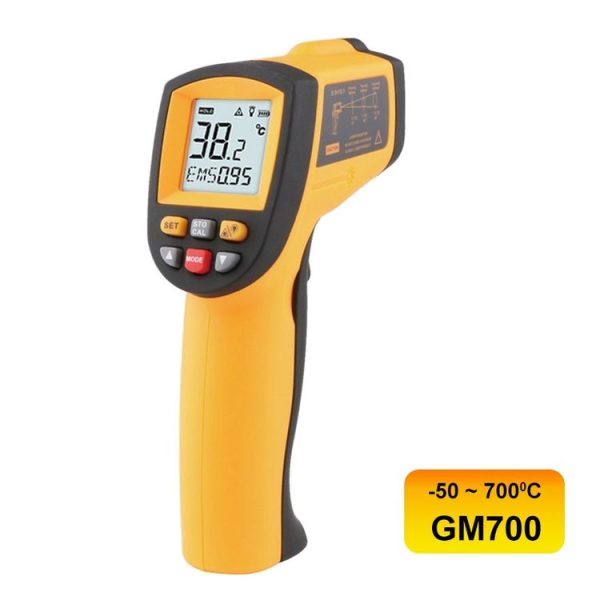 Infrared Thermometer, Temperature Range: -50 - 700 Degrees Celsius (Yellow) - Image 2