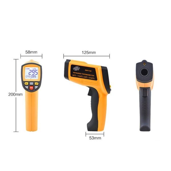 Infrared Thermometer, Temperature Range: -50 - 700 Degrees Celsius (Yellow) - Image 3