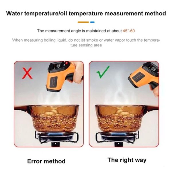 Infrared Thermometer, Temperature Range: -50 - 700 Degrees Celsius (Yellow) - Image 6