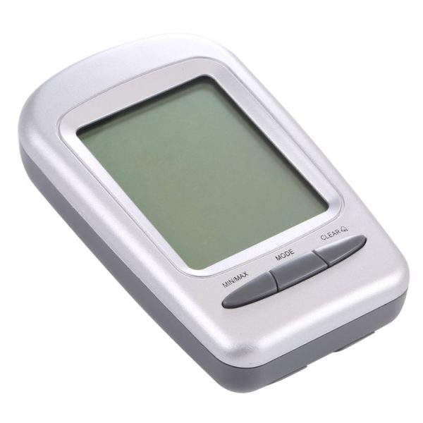 LCD Digital Desk Indoor Thermometer Hygrometer with Date / Clock / Freezing Warning (Silver) - Image 4