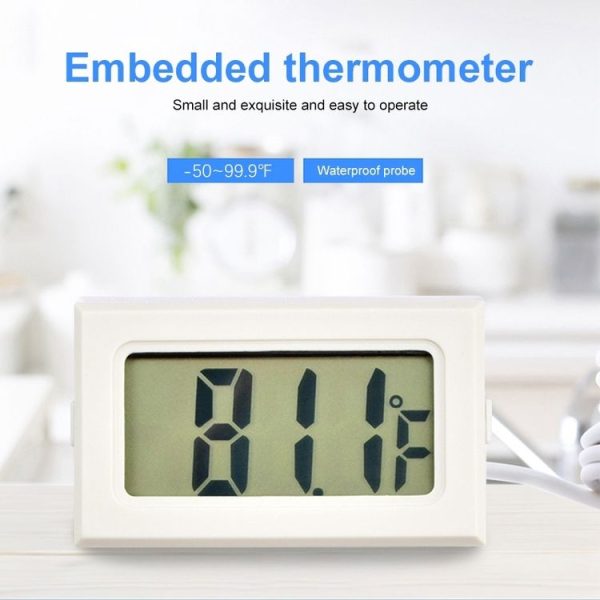 Mini LCD Indoor Digital Thermometer (Fahrenheit Display), White (White) - Image 7