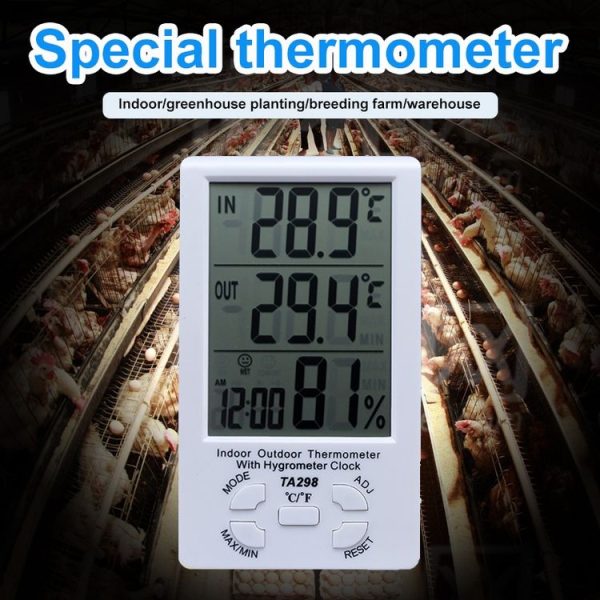 TA298 Digital LCD Humidity / Hygrometer and Thermometer with Extra Sensor Cable - Image 11