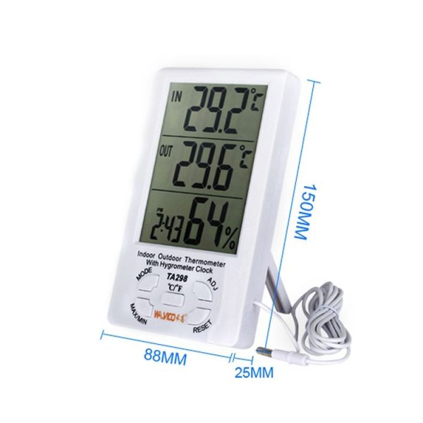 TA298 Digital LCD Humidity / Hygrometer and Thermometer with Extra Sensor Cable - Image 4