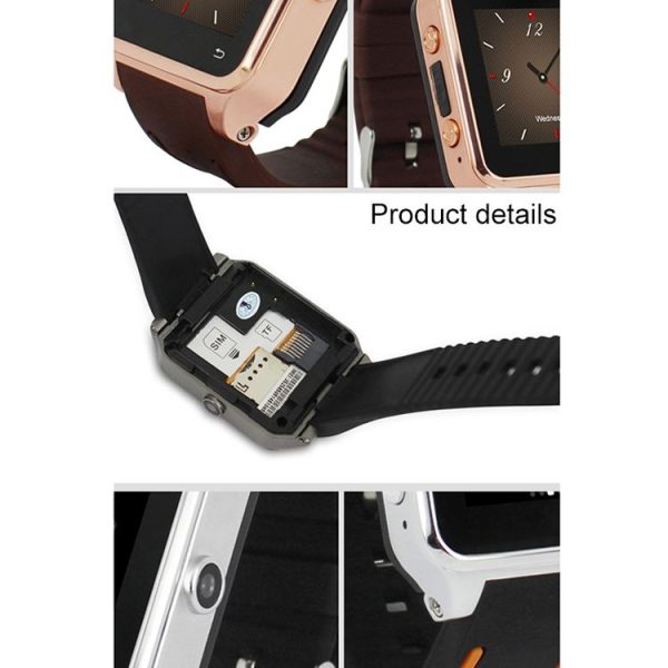 ZGPAX S82 Fashionable and Multifunctional 1.54 inch Dial Bluetooth 4.0 3G WCDMA Android 4.4 Smart Wrist Watch Phone with 2.0M Prepositive Camera and SIM Card Slot, Support Language: English, Russian, Spanish, Portuguese, Italian, French, German, Indonesian, Malay, Dutch, etc (Gold) - Image 5