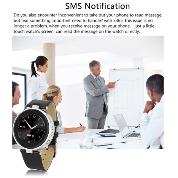 ZGPAX S365 Fashionable and Multifunctional 1.22 inch Dial Bluetooth 4.0 Smart Sync Sports Wrist Watch for iPhone and Android Phone, Support Language: English, Russian, Spanish, Portuguese, Italian, French, German, Arabic, Czech, Dutch, Greek, Indonesia, Farsi etc - Image 15