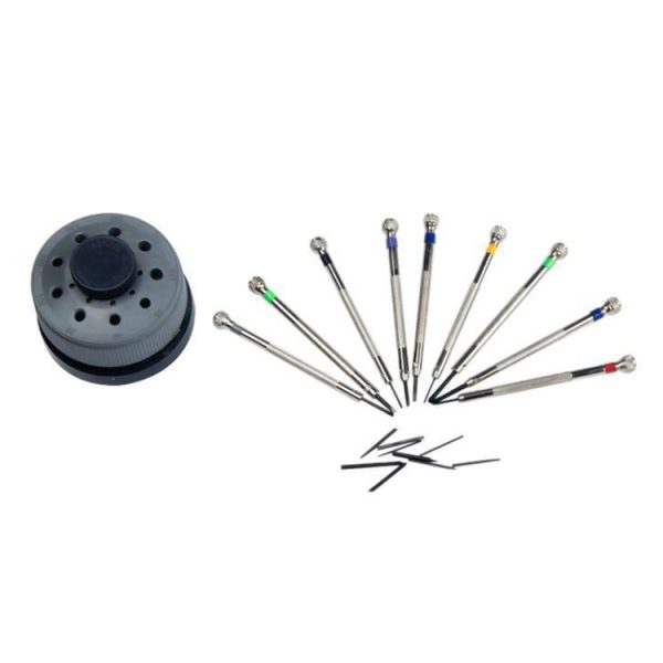 9 PCS 0.5mm-2.5mm Watch Repair Screwdriver Tools Set Kit (Silver) - Image 2