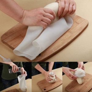 Silicone Kneading Dough Bag Dough Making Flour Mixer Maker Kitchen Tools for Pasta Flour Food, Size: 32.5cm x 23cm (White)