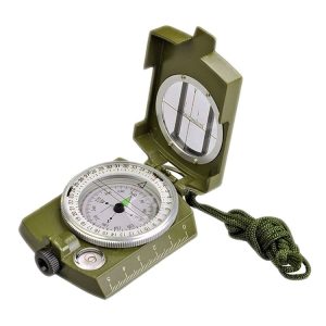 GoldGood DC60-2A Outdoor Multi-function Military Travel Geology Pocket Prismatic American Compass with Luminous Display (Army Green)