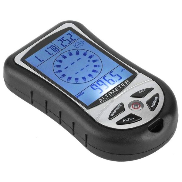 8 in 1 (Altimeter + Weather + Altitude + Compass + Thermometer + Clock + Calender + LED Backlight) Multifunction Digital Altimeter Watch Compass - Image 2
