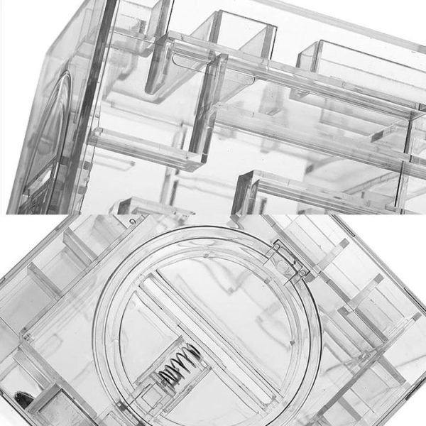3D Puzzle Transparent Money Maze Bank Saving Coin Gift Box (White) - Image 4