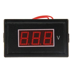 V85 2 Wires 75-300V AC LED Digital Display Voltmeter (Black)