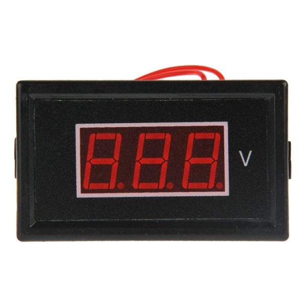 V85 2 Wires 75-300V AC LED Digital Display Voltmeter (Black) - Image 2
