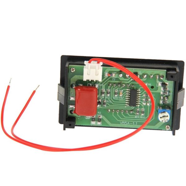 V85 2 Wires 75-300V AC LED Digital Display Voltmeter (Black) - Image 3