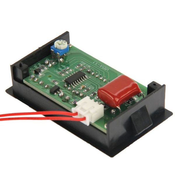 V85 2 Wires 75-300V AC LED Digital Display Voltmeter (Black) - Image 5