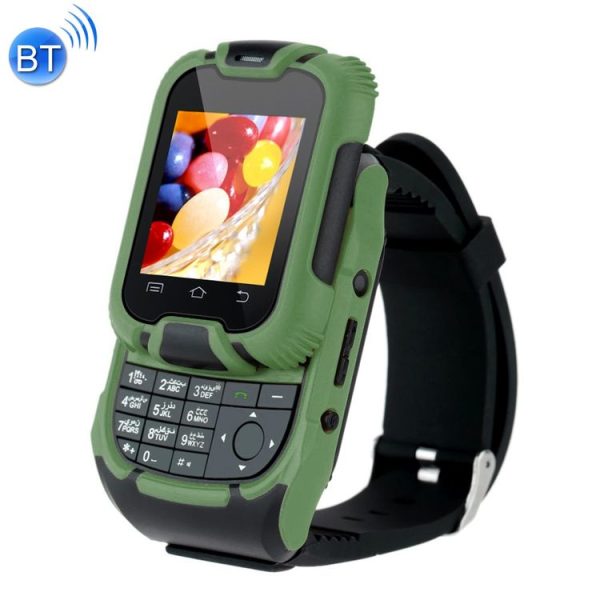 KEN XIN DA W10 Smart Watch Phone, 1.44 inch QCIF Touch Screen & Slide-out Keyboard, Support Dual SIM, Bluetooth, FM Radio, MP4, Digital Camera, GSM (Green)
