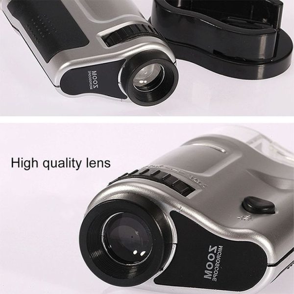 20X - 40X Magnification Zoom Lens Pocket Microscope with LED Light (Silver) - Image 6
